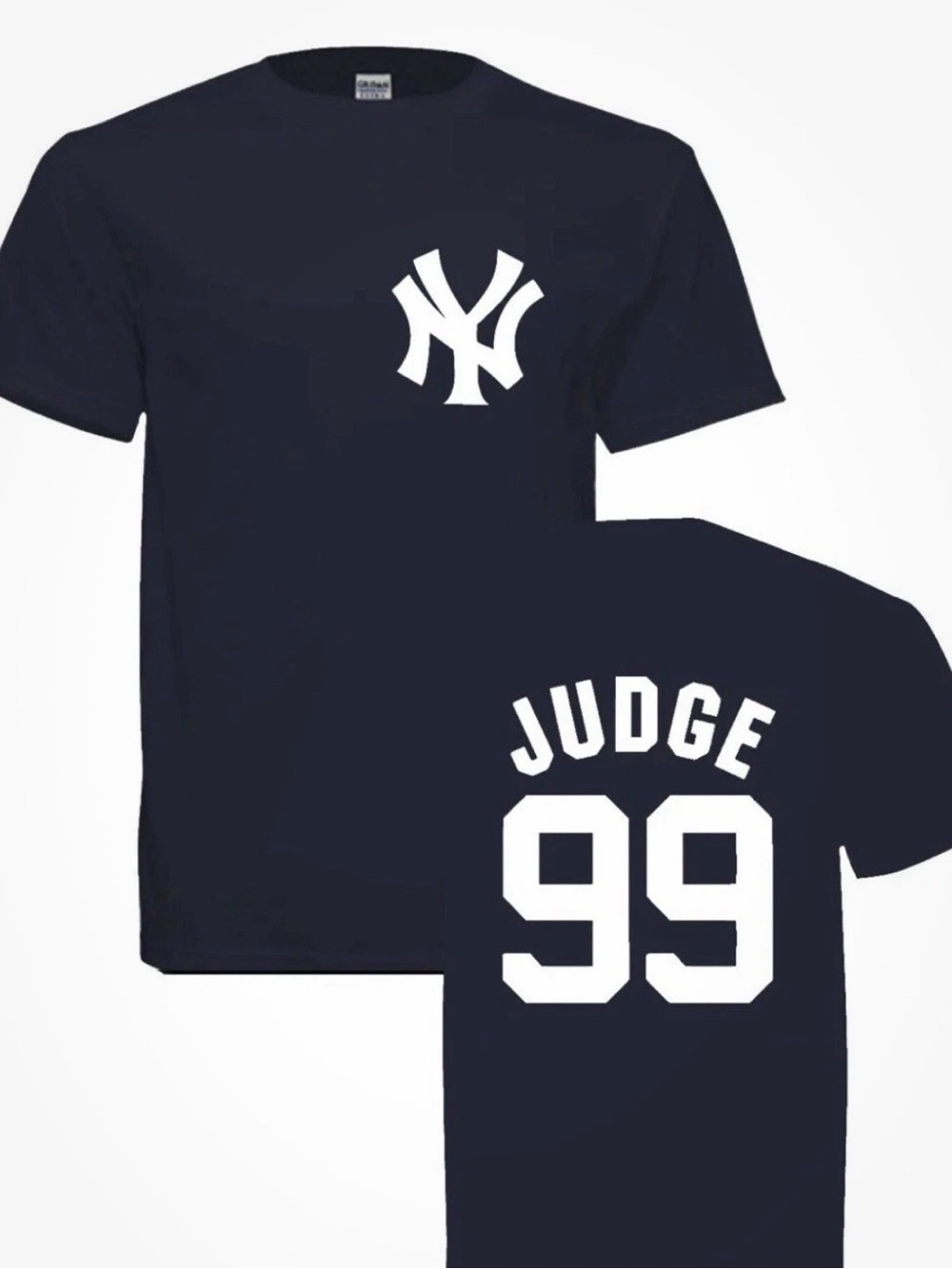 Genuine Merchandise Navy Blue Yankees 'Judge 99' Short Sleeve Tee